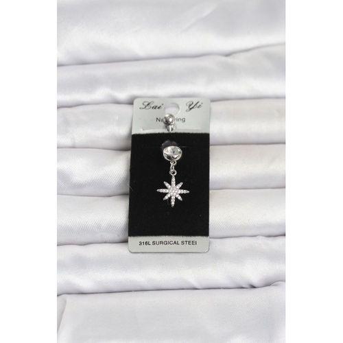 316L Cerrahi Çelik Sallantılı Kutup Yıldızı Model Göbek Piercing