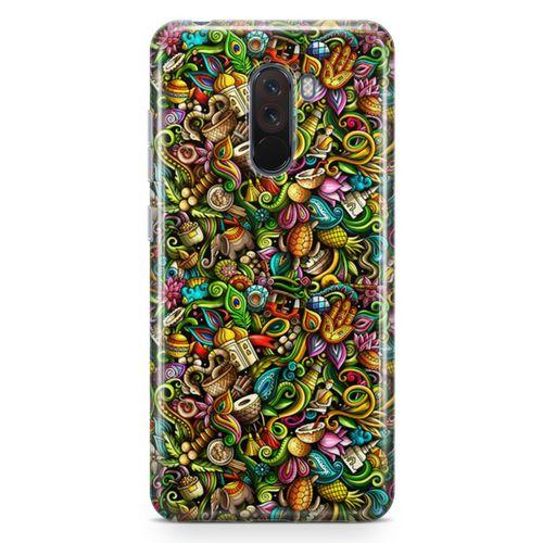 Xiaomi Pocophone F1 Kılıf Doodle Hindistan Turu Arka Kapak Koruma Desenli Full Koruyucu