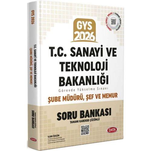 2026 GYS T.C. Sanayi ve Teknoloji Bakanlığı Şube Müdürü Şef Memur Soru Bankası Data Yayınları