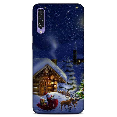 Lopard Samsung Galaxy A50s Uyumlu Kılıf Gece'S (24) Darbe Emici Kılıf Kar Manzara