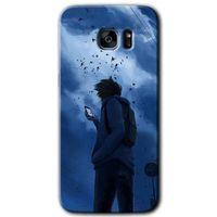 Potkal Hediye Fabrikası Samsung Galaxy S7 Edge HD Baskılı Kılıf + 9D Tam Ekran Koruyucu - Sonbahar Yalnızlığı