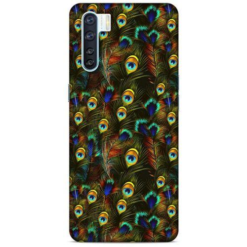 Oppo A91 Kılıf Desenli Özel Seri Tüyler (11) Tam Koruma