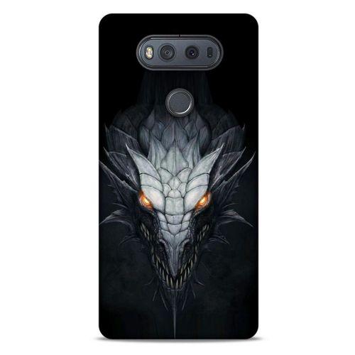LG K61 Kılıf Dragons (13) Silikon Kap Gri Ejderha