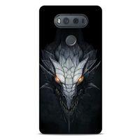 LG K61 Kılıf Dragons (13) Silikon Kap Gri Ejderha