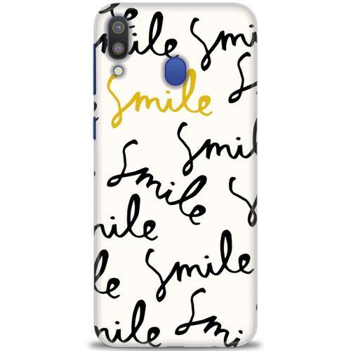 Samsung Galaxy M20 Kılıf HD Baskılı Kılıf - S Smile + Tam Ekran Koruyucu