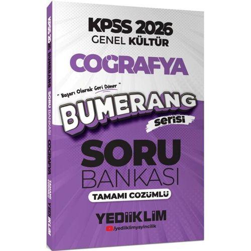 2026 KPSS Genel Kültür Bumerang Coğrafya Tamamı Çözümlü Soru Bankası   Yediiklim Yayınları