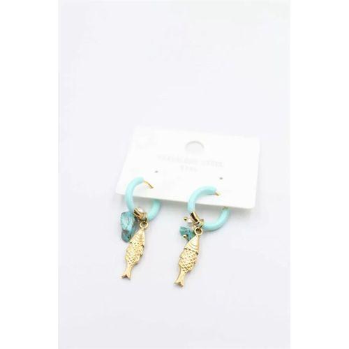 Balık Küpe - Turkuaz