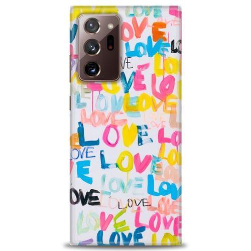 Samsung Galaxy Note 20 Ultra Kılıf HD Baskılı Kılıf - Love Love + Tam Ekran Koruyucu