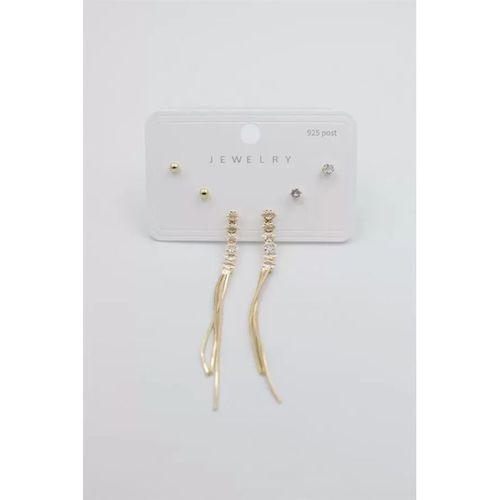 Çoklu Set Küpe - Altın