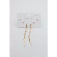 Çoklu Set Küpe - Altın