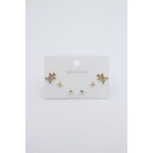 Çoklu Set Küpe - Altın