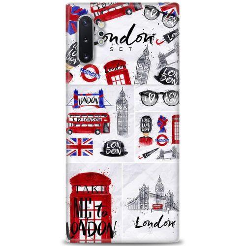 Samsung Galaxy Note 10 Plus Kılıf HD Baskılı Kılıf - London Set + Tam Ekran Koruyucu