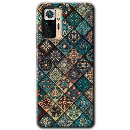 Redmi Note 10 Pro Kılıf HD Desen Baskılı Arka Kapak - Mandala Desen + Kırılmaz Cam