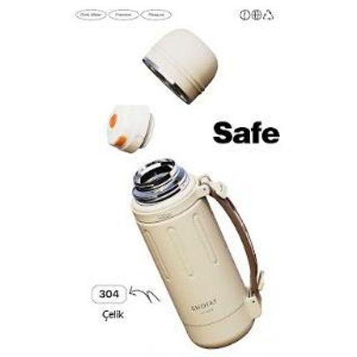 Shotay Durable Çelik Termos Matara 1500Ml Krem