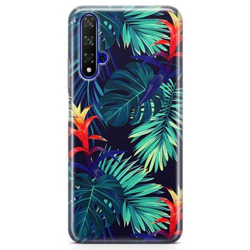 Honor View 20 Kılıf Pasifik Yapraklar Arka Kapak Koruma Desenli Full Koruyucu