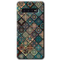Galaxy S10 Kılıf HD Desen Baskılı Arka Kapak - Mat Mandala