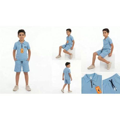 6/11 Yaş Yakalı Fermuarlı Likralı Çocuk Takımı