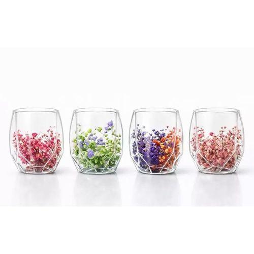 Çift Camlı Çiçekli Bardak Alk4471