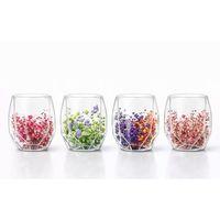 Çift Camlı Çiçekli Bardak Alk4471