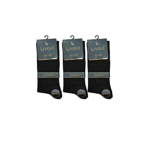 Livoni Dikişsiz Bambu Erkek  Soket Çorap 3 Adet