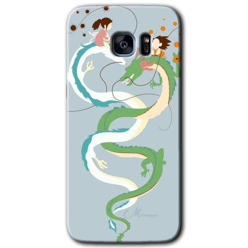 MRCİLETİSİM MRCİLETİSİM Samsung Galaxy S7 Edge Kılıf HD Desen Baskılı Arka Kapak + Temperli Cam - Snake Friendship