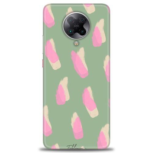 Xiaomi Poco F2 Pro Kılıf HD Baskılı Kılıf - Pembe Krem + Tam Ekran Koruyucu