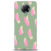 Xiaomi Poco F2 Pro Kılıf HD Baskılı Kılıf - Pembe Krem + Tam Ekran Koruyucu