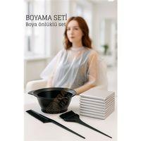 Saç Boyama Seti 3’lü ve Saç Boya Önlüğü Tarak, Seti Fırça, Boya Kabı ile Profesyonel Uygulama Kolaylığı