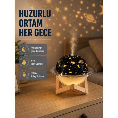 Aromaterapili Usb Hava Nemlendirici – Projeksiyon Işıklı, Sessiz Ve Şık Tasarım