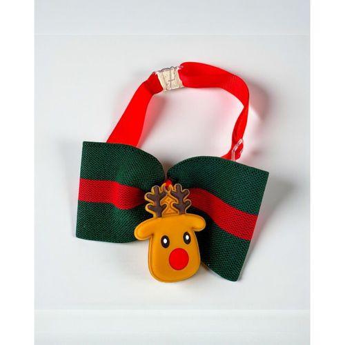 Royal Rudolph Premium Yılbaşı Köpek Papyonu | Limited Edition Luxe Aksesuar | Orta & Büyük Irklar İçin