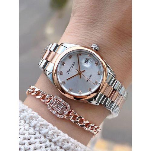 Ferrucci Vintage Seri 2 Yıl Garantili Yeni Sezon 3 Atm Suya Dayanıklı Kadın Kol Saati FC.F03609.5