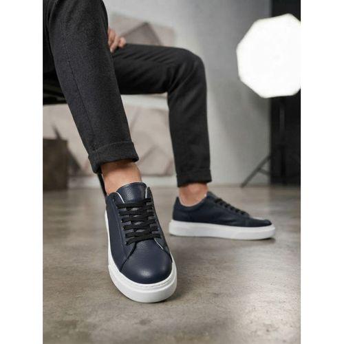 BLF-010 Erkek Sneaker Günlük Casual Spor Ayakkabı Lacivert Beyaz Taban