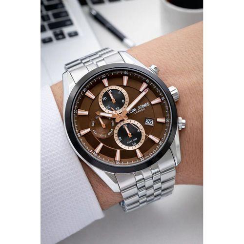 Tom Jones 2 Yıl Garantili 3 Atm Suya Dayanıklı Çelik Kordon Erkek Kol Saati ETJ.10091.5