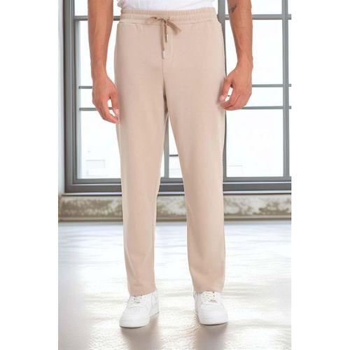 Scuba Modal Kumaş Relaxed Fit Erkek Eşofman Altı Pantolon - Bej