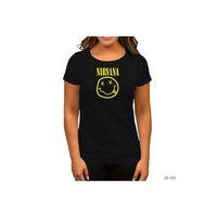 Nirvana Logo Siyah Kadın Tişört