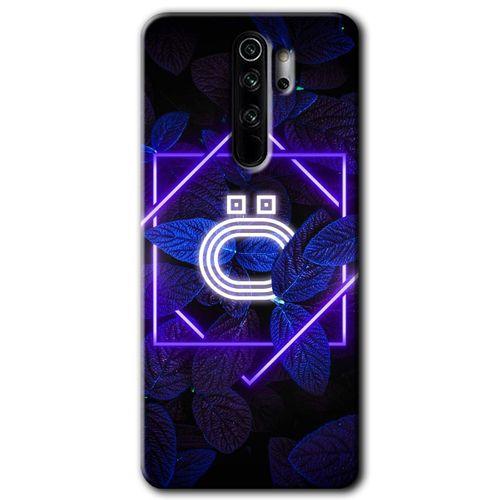 MRCİLETİSİM Xiaomi Redmi Note 8 Pro Kılıf Kapak - Dark Neon Yaprak Ö Harfi +Hayalet Ekran Yandan Gözükmez