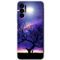 Tecno Spark 8 Pro Kılıf HD Desen Baskılı Arka Kapak - Uzay Silüet