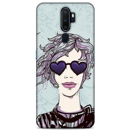 Lopard Oppo A5 2020 Uyumlu Kılıf Sürreal Yüzler ♀ (25) Antişok Kapak Baskılı