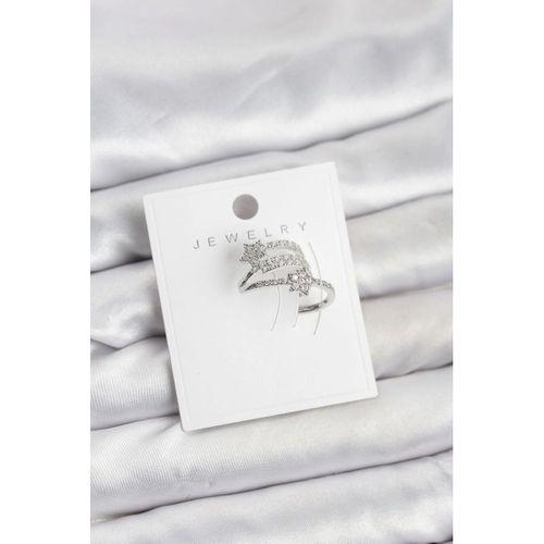 Gümüş Renk Zirkon Taşlı Yıldız Model Kıkırdak Earcuff Küpe