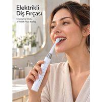 Günlük Ağız Bakımı İçin 5 Modlu Şarj Edilebilir Beyaz Elektrikli Diş Fırçası