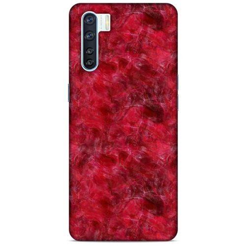 Mermer Desenli (6) Tema Silikon Kılıf Kırmızı Oppo A91 Kılıf