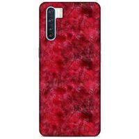 Mermer Desenli (6) Tema Silikon Kılıf Kırmızı Oppo A91 Kılıf