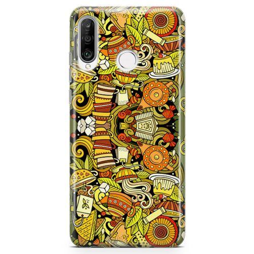 Huawei P30 Lite 2020 Kılıf Çay Çeşitleri Arka Kapak Koruma Desenli Full Koruyucu