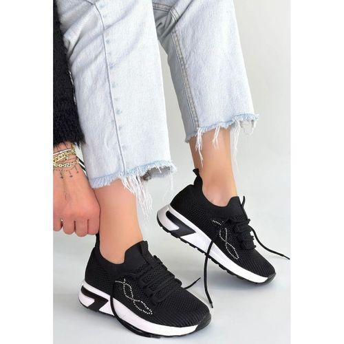 Belan Siyah Triko Bağcıklı Spor Ayakkabı