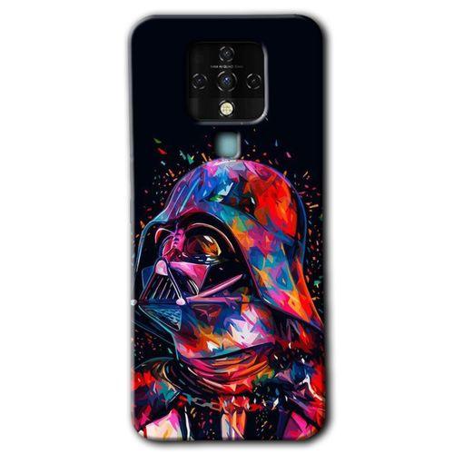 MRCİLETİSİM Tecno Camon 16 Kılıf HD Desen Baskılı Arka Kapak+Temperli Cam - Father Vader
