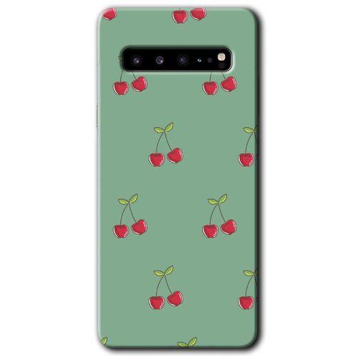 Galaxy S10 Plus Kılıf HD Desen Baskılı Arka Kapak - Kiraz Berry