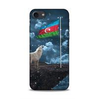 Apple Iphone 7 Uyumlu Kılıf Azarbaijan (25) Antişok Kapak Kurt Bayrak