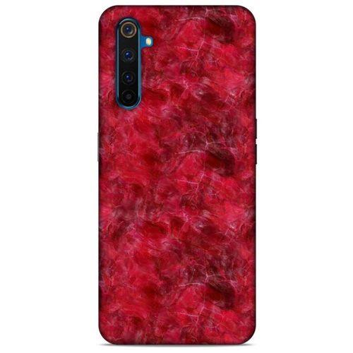 Mermer Desenli (6) Tema Silikon Kılıf Kırmızı Oppo Realme 6 Kılıf