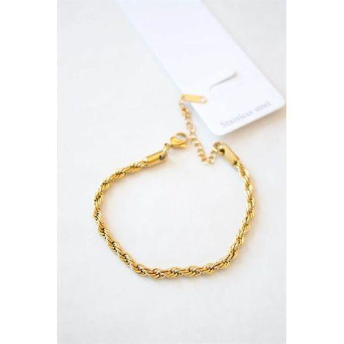 Burgu Çelik Bileklik 3mm - Altın