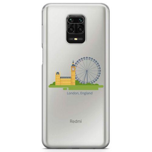 Xiaomi Redmi Note 9 Pro Kılıf Londra İngiltere Arka Kapak Koruma Desenli Full Koruyucu
